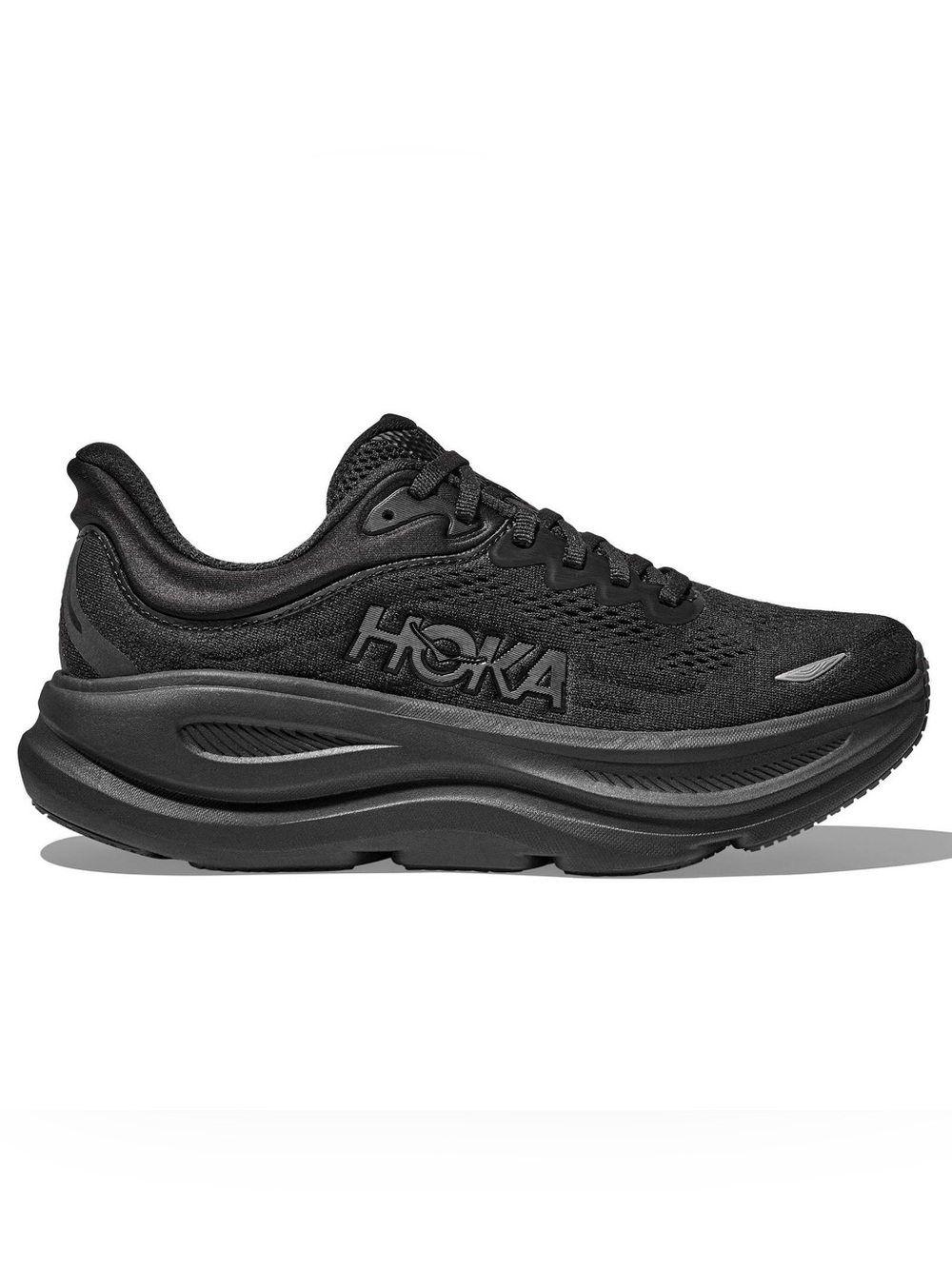 Hoka Men's Bondi 9 Black Athletic Running Shoe (Width Wide)